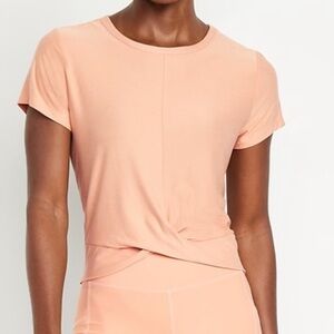 Old Navy Short Sleeve Twist-Front Top